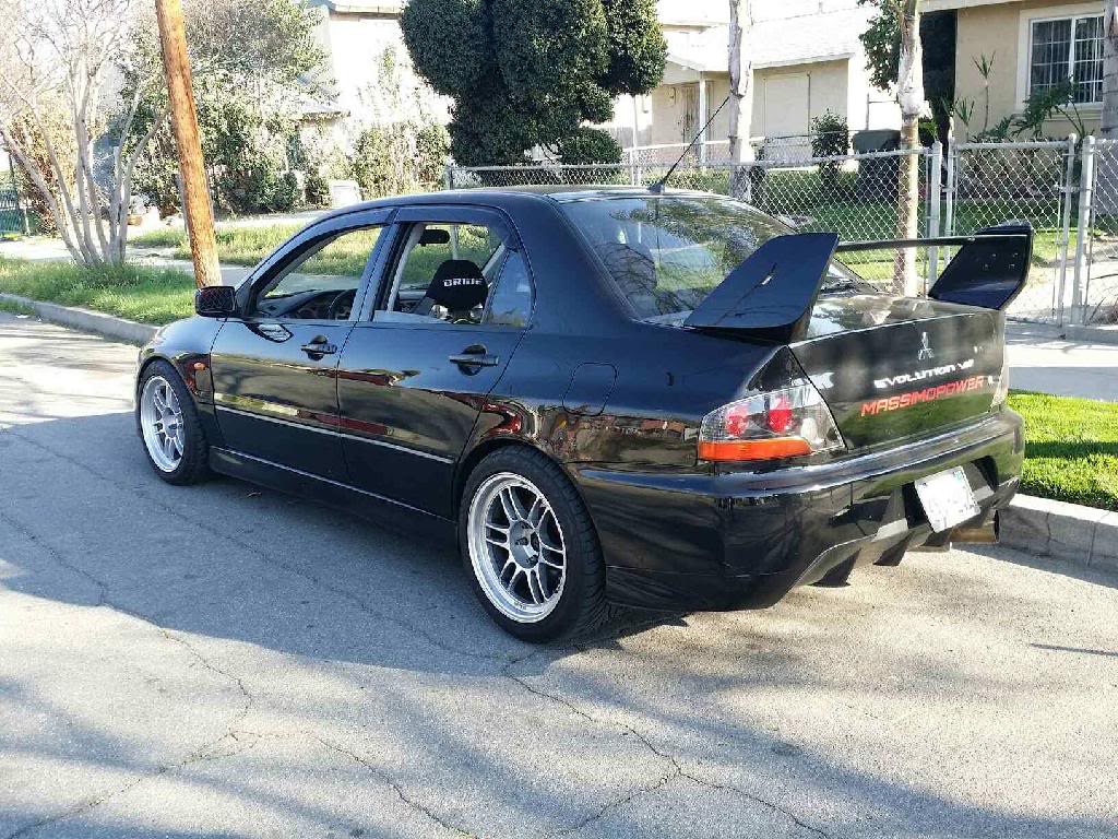 photo 1 Mitsubishi Lancer Evolution custom wheels Enkei RPF1 17x9.5, ET +18, tire size 255/40 R17. x ET 