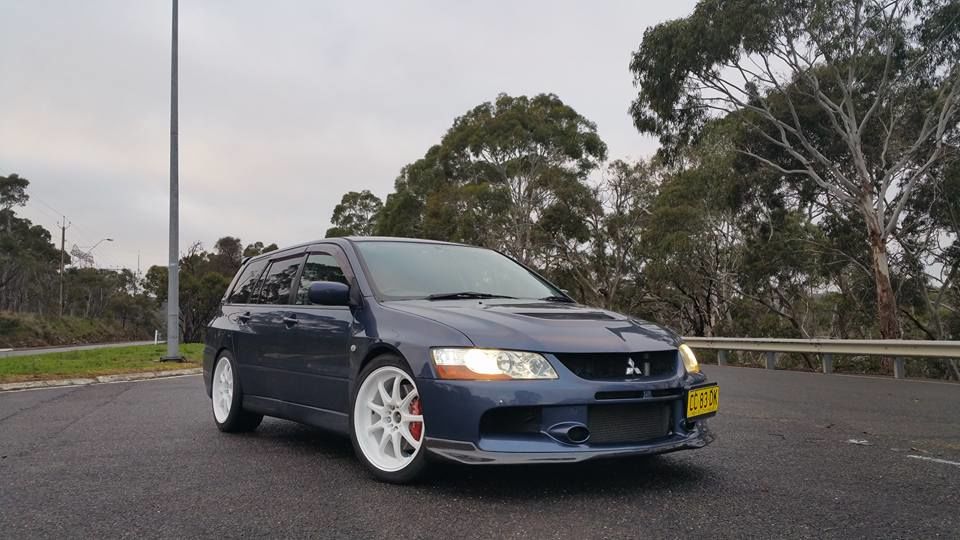 photo 1 Mitsubishi Lancer Evolution custom wheels Work XD9 18x9.0, ET +30, tire size 245/40 R18. x ET