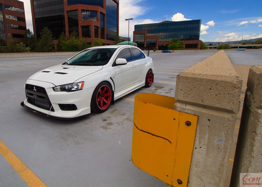 photo 2 Mitsubishi Lancer Evolution custom wheels Volk TE37RT 18x10.5, ET +18, tire size X R18. x ET 