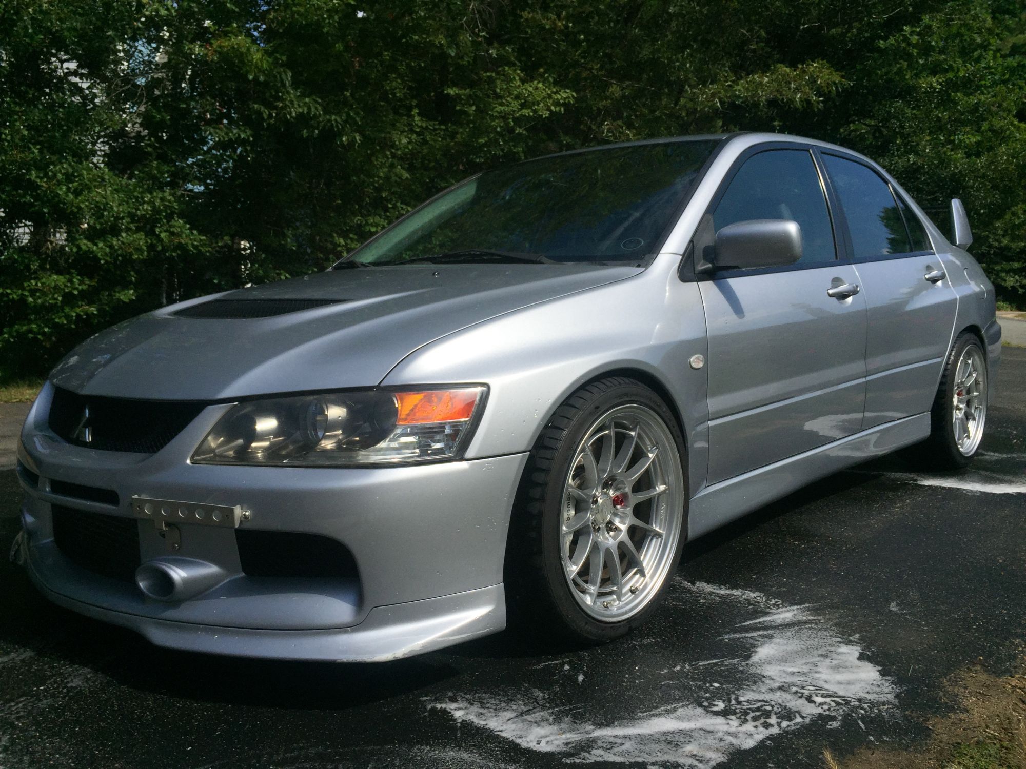 photo 1 Mitsubishi Lancer Evolution custom wheels Enkei NT03+M 18x9.5, ET +27, tire size 255/35 R18. x ET