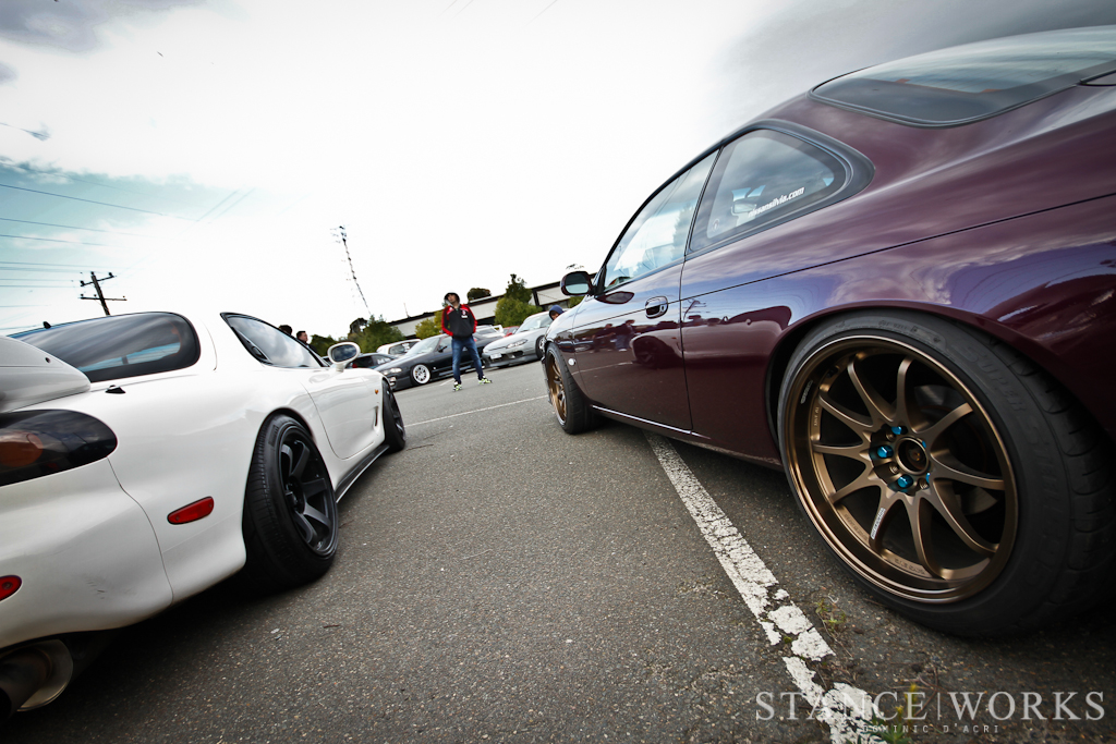 photo 2 Nissan S14 custom wheels Rays CE28n 18x9.5, ET +15, tire size 225/40 R18. 18x10.5 ET+18 235/40 R18