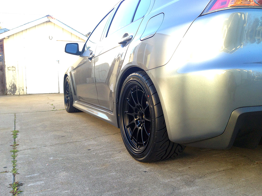 photo 1 Mitsubishi Lancer Evolution custom wheels Enkei NT03 18x9.5, ET +27, tire size X R18. x ET