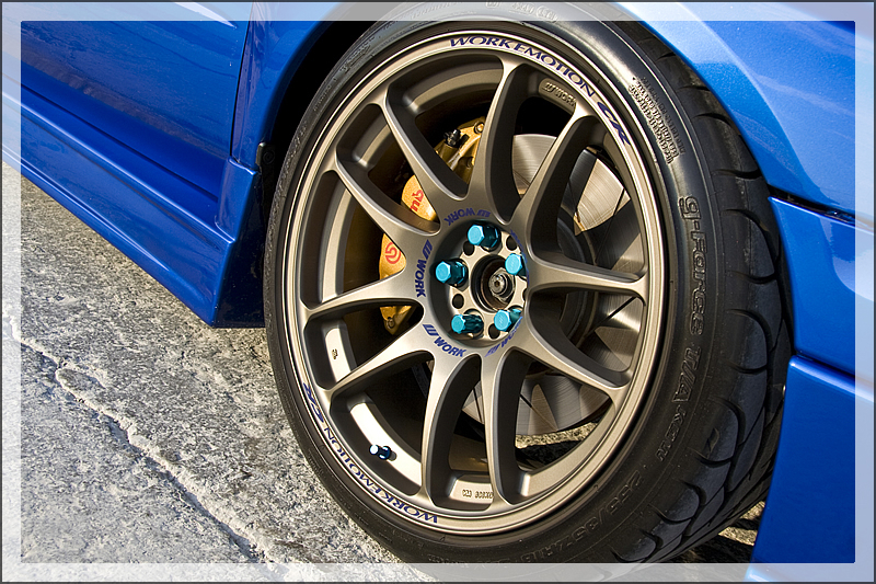 photo 10 Subaru Impreza WRX STi custom wheels Work Wheels Emotion CR Kai 18x9.5, ET +33, tire size 255/35 R18. 18x9.5 ET+38 