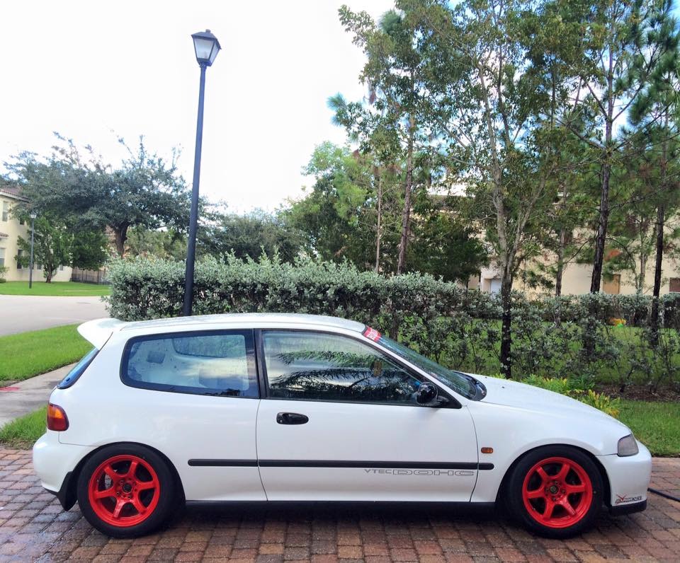 photo 3 Honda Civic custom wheels RAYS Gramlights 15x8.0, ET +35, tire size 225/45 R15. x ET 