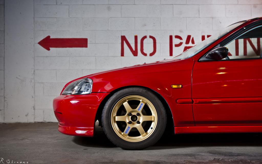 photo 1 Honda Civic custom wheels Volk TE37 15x7.0, ET +43, tire size 205/50 R15. x ET 