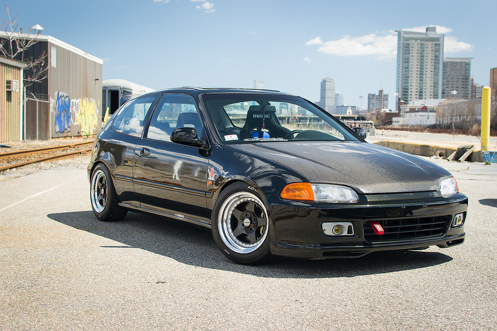 photo 1 Honda Civic custom wheels Work CR-01 15x8.0, ET +20, tire size 205/50 R15. 15x8.0 ET+35