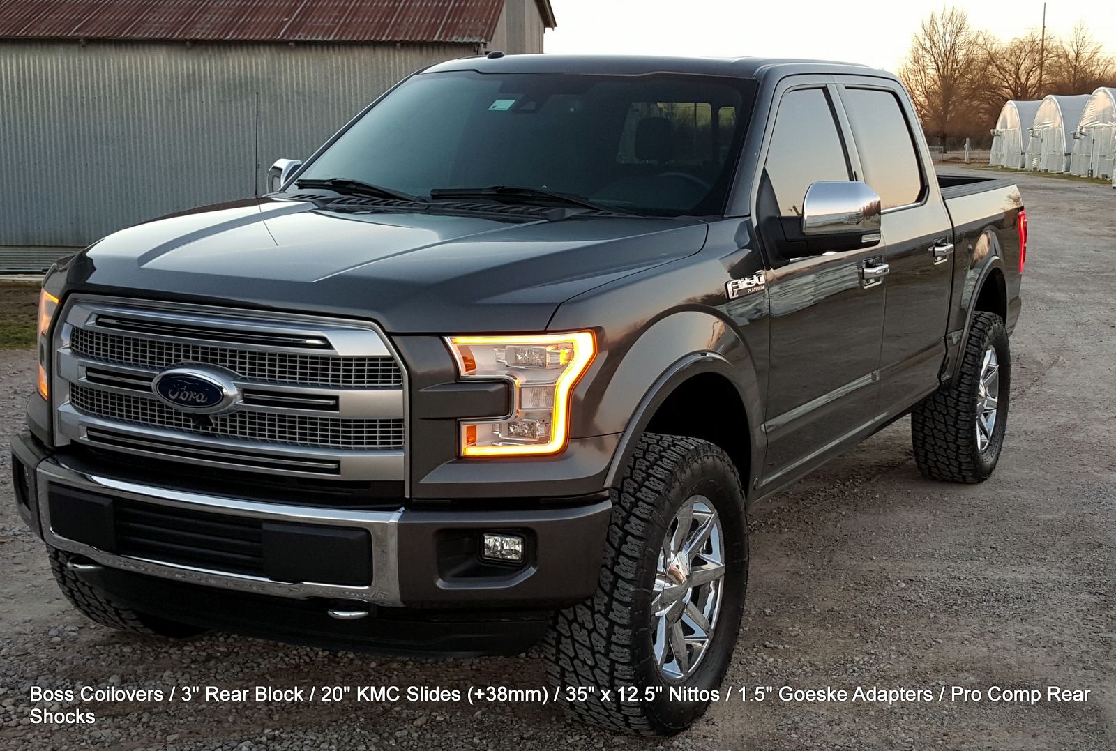 photo 1 Ford F-150 custom wheels KMC Slide 20x, ET +38, tire size 315/60 R20. x ET