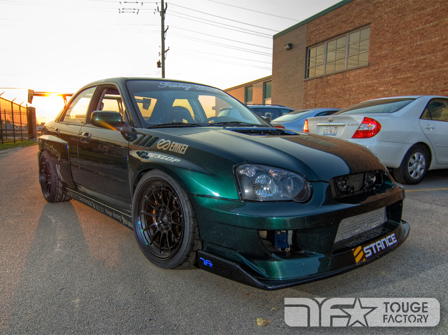 photo 1 Subaru Impreza WRX STi custom wheels Enkei NTO3+M 18x9.5, ET +22, tire size 255/35 R18. 18x9.5 ET+24 
