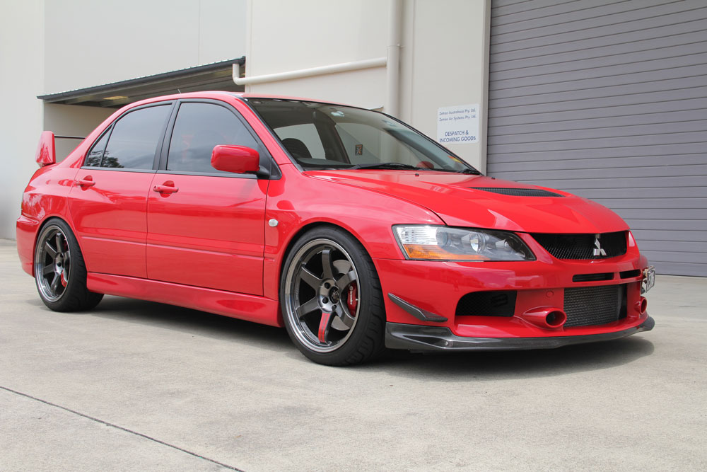 photo 3 Mitsubishi Lancer Evolution custom wheels Rays Volk TE37SL 18x9.5, ET +22, tire size 235/40 R18. x ET