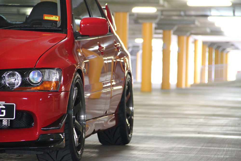 photo 5 Mitsubishi Lancer Evolution custom wheels Rays Volk TE37SL 18x9.5, ET +22, tire size 235/40 R18. x ET