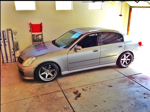photo 1 Infiniti G35 custom wheels Work Gnosis 19x10.0, ET +7, tire size 225/40 R19. 19x10.0 ET+12 225/40 R19