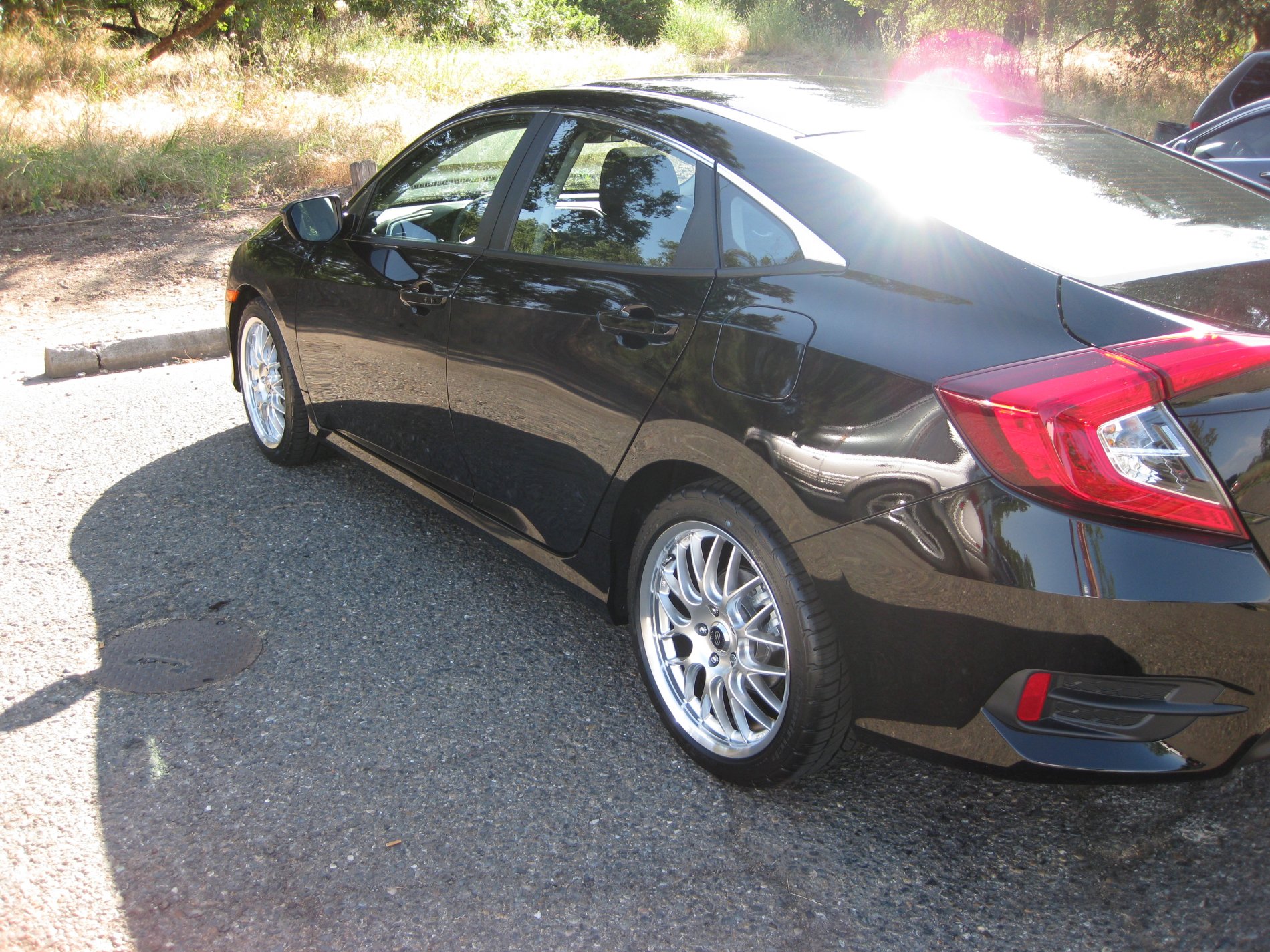 photo 1 Honda Civic custom wheels Enkei Lusso 18x7.5, ET +42, tire size 215/45 R18. x ET