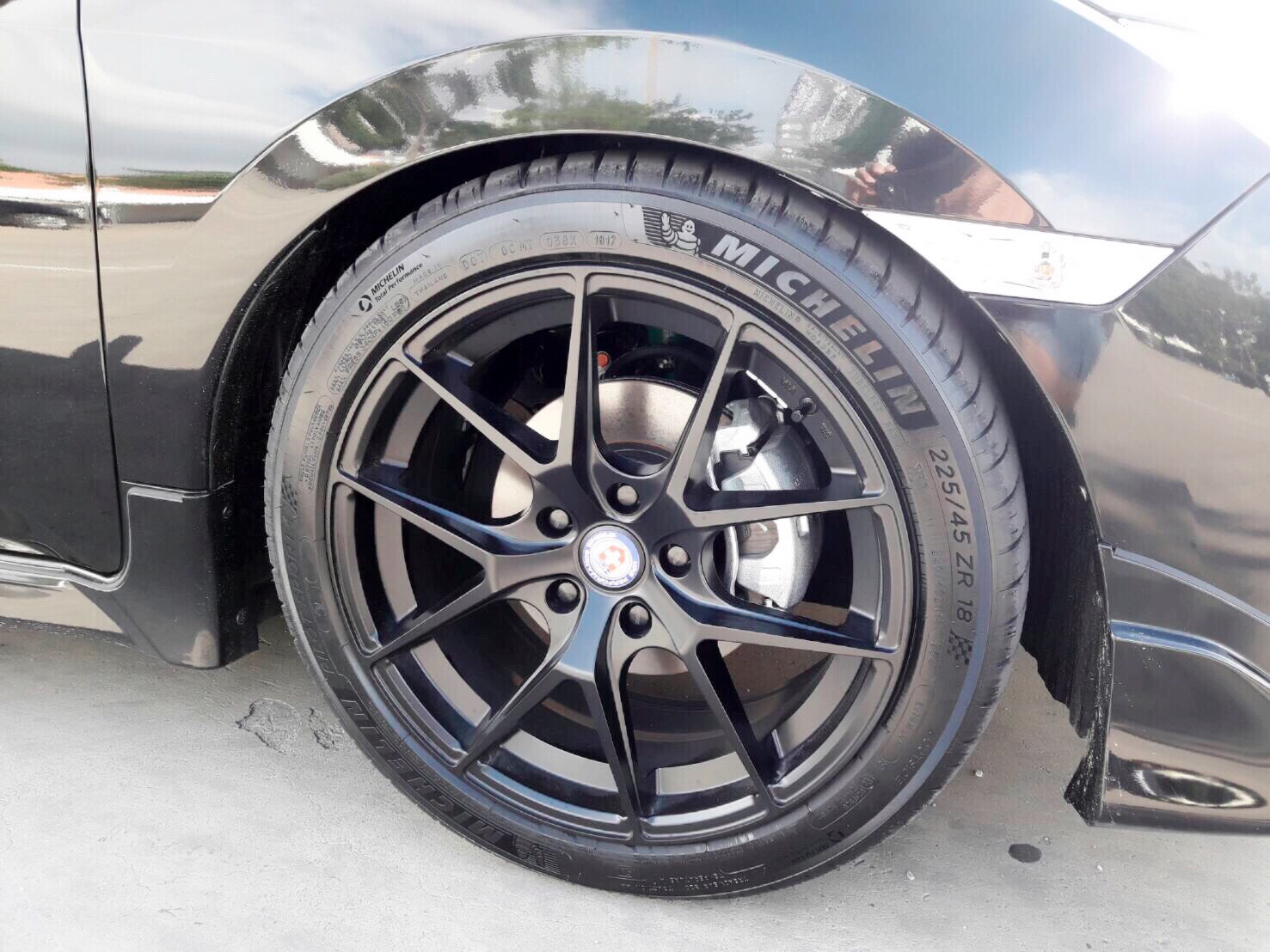 photo 2 Honda Civic custom wheels   18x8.0, ET +35, tire size 225/45 R18. x ET