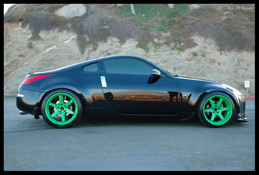 photo 3 Nissan 350Z custom wheels Rays Engineering Volk Racing TE37 19x9.5, ET +12, tire size 245/35 R19. 19x10.5 ET+12 275/35 R19