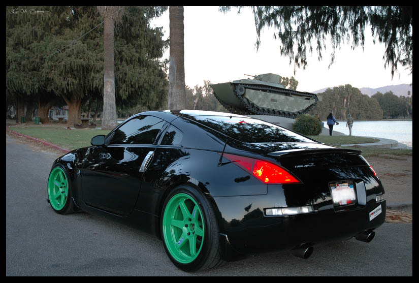 photo 10 Nissan 350Z custom wheels Rays Engineering Volk Racing TE37 19x9.5, ET +12, tire size 245/35 R19. 19x10.5 ET+12 275/35 R19