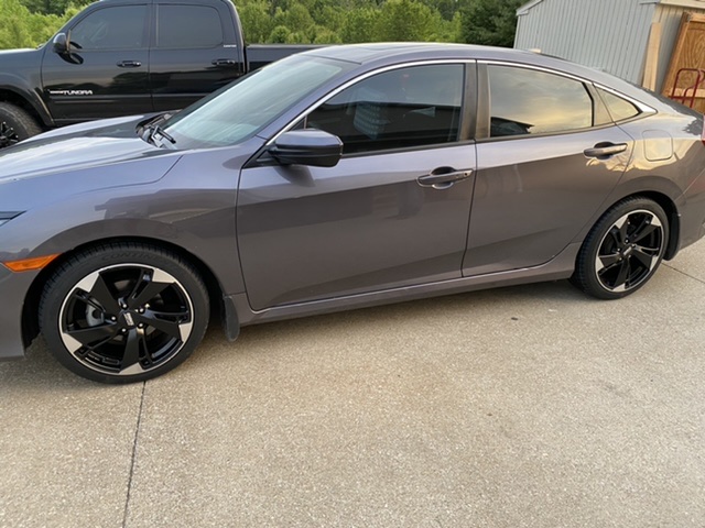 photo 2 Honda Civic custom wheels   18x, ET +45, tire size 235/40 R18. x ET