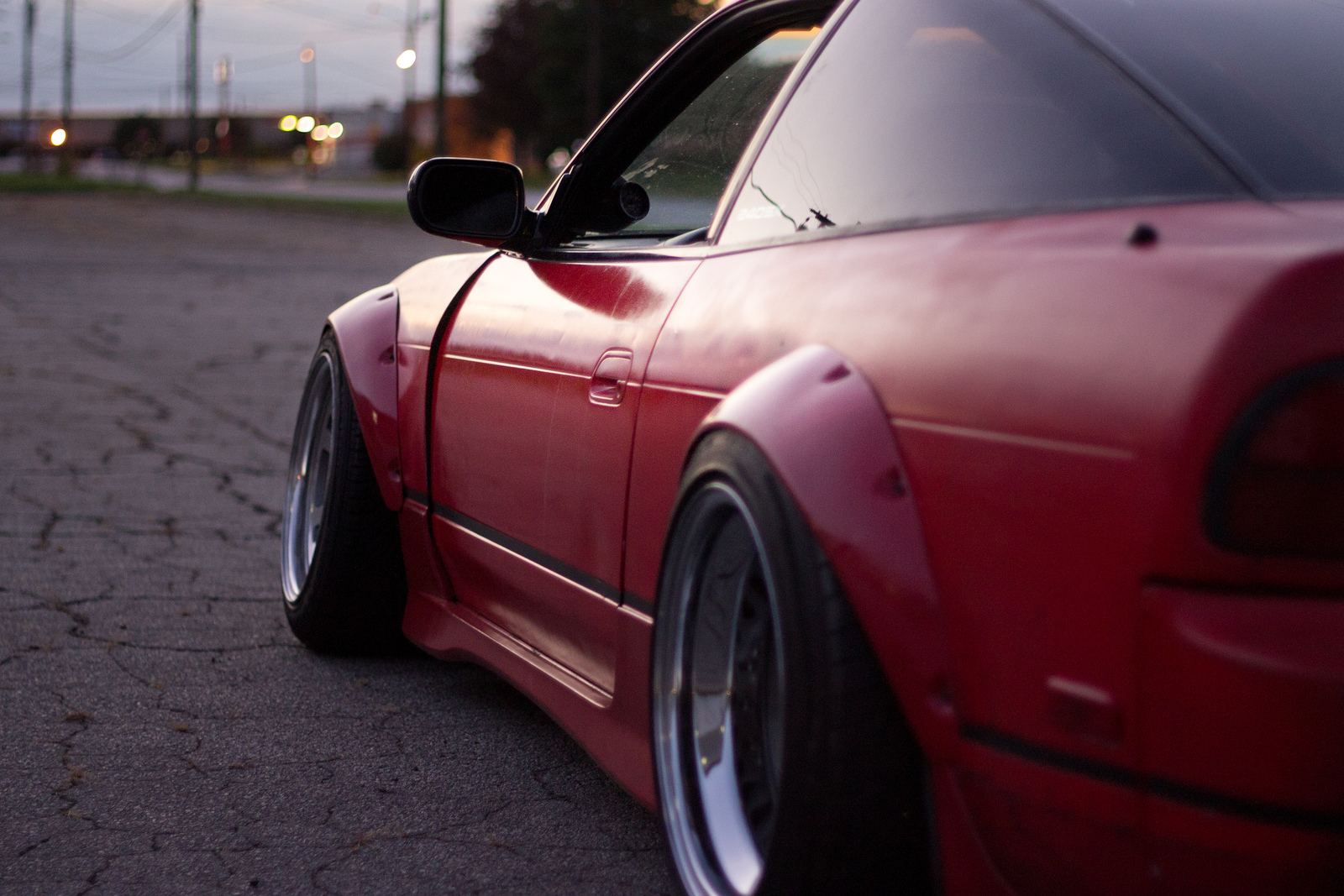 photo 7 Nissan S13 custom wheels Mitsubishi Starion SHP Rear 16x9.0, ET -32, tire size 225/45 R16. 16x10.0 ET-40 245/45 R16