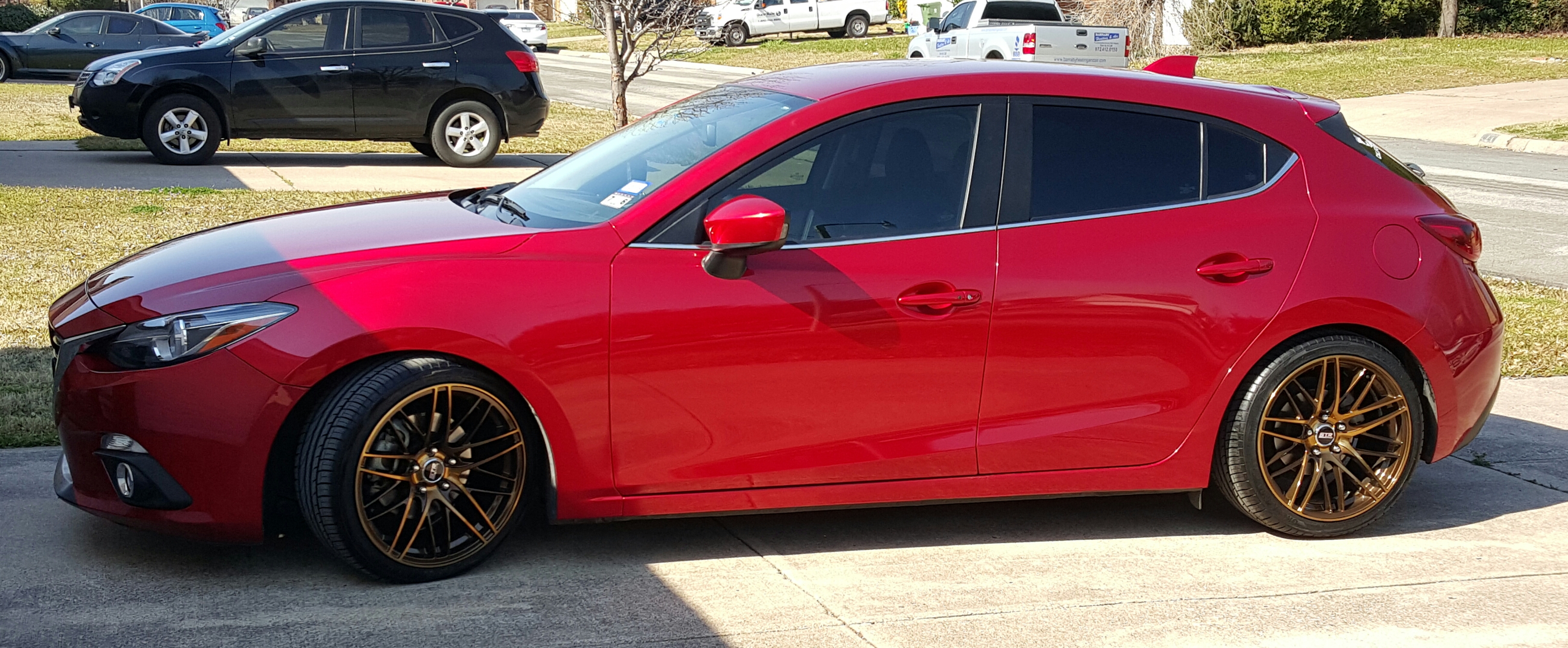 photo 1 Mazda Mazda3 custom wheels   18x9.0, ET +35, tire size 225/40 R18. x ET