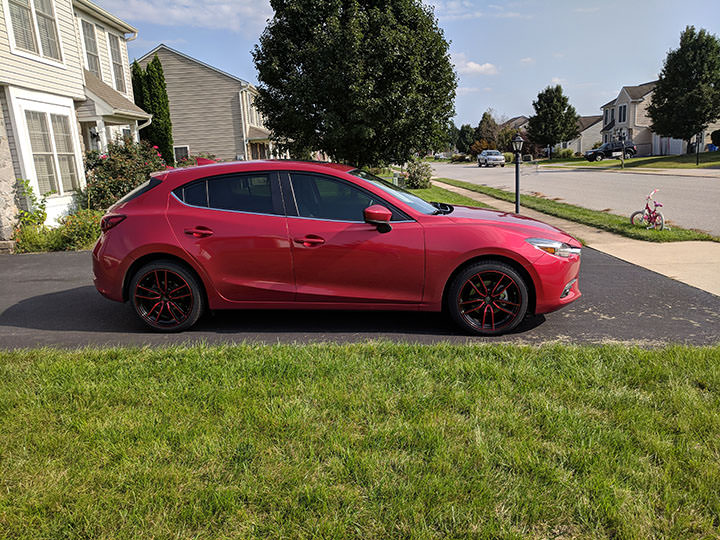 photo 1 Mazda Mazda3 custom wheels   18x8.0, ET +43, tire size 225/40 R18. x ET