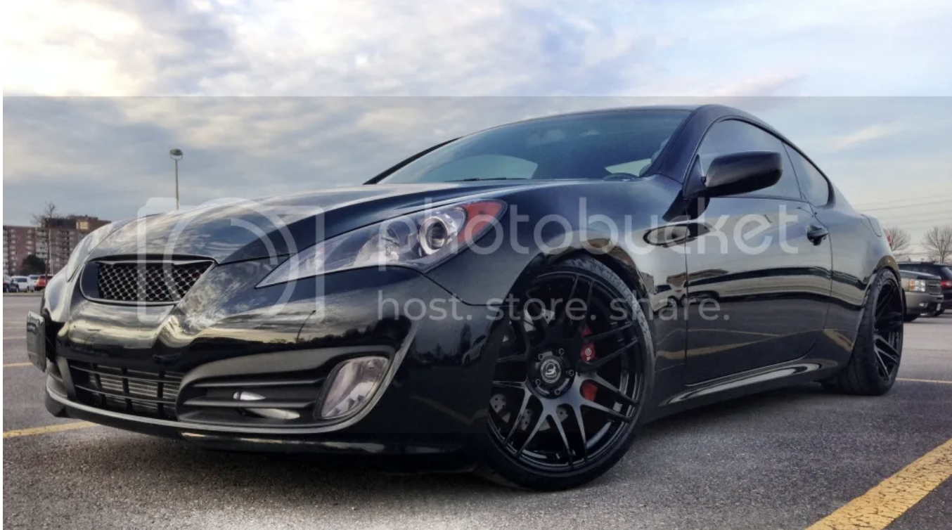 photo 1 Hyundai Genesis Coupe custom wheels 19x9.5, ET , tire size 245/35 R19. 19x11.0 ET 275/35 R19