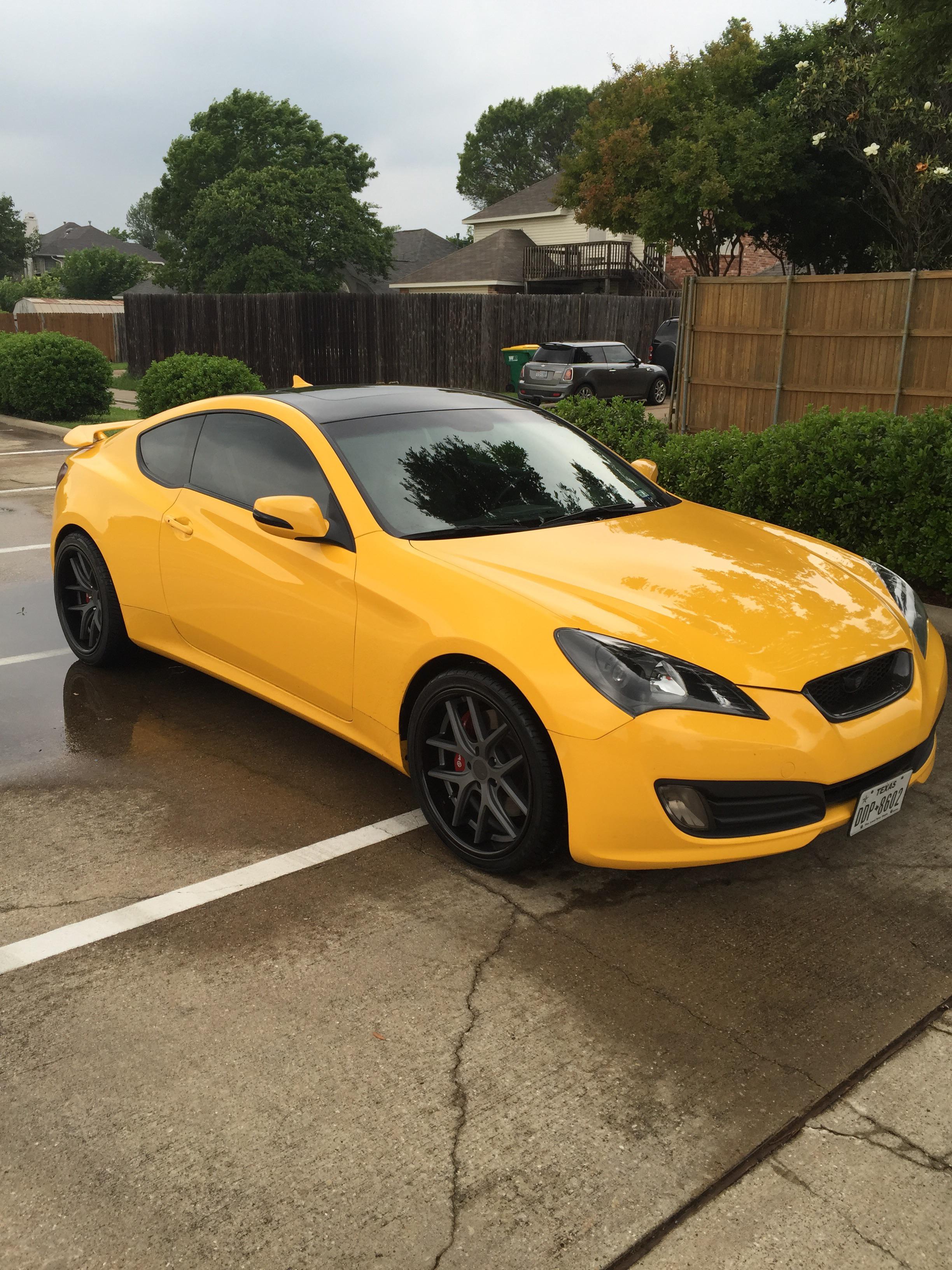 photo 2 Hyundai Genesis Coupe custom wheels 19x8.5, ET +15, tire size 245/35 R19. 19x10.5 ET+27 275/35 R19