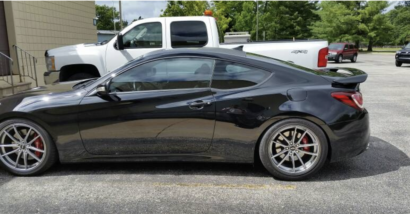 photo 1 Hyundai Genesis Coupe custom wheels x, ET , tire size 245/40 R. x ET 265/40 R