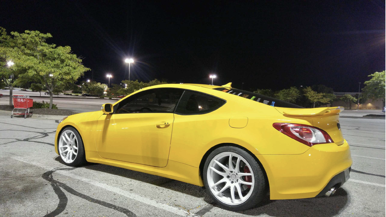 photo 1 Hyundai Genesis Coupe custom wheels 19x9.5, ET , tire size 245/35 R19. 19x10.5 ET 275/35 R19