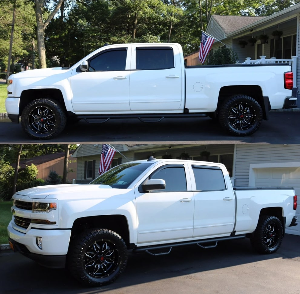 photo 1 Chevrolet Silverado 1500 custom wheels 20x9.0, ET -12, tire size 295/55 R20. x ET