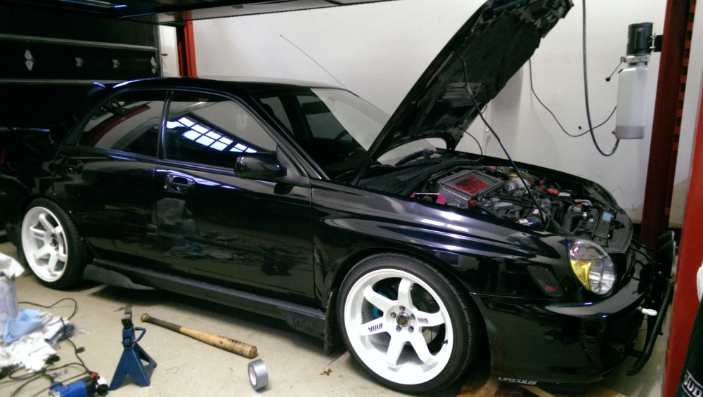 photo 5 Subaru Impreza WRX custom wheels Volk Rays TE37 18x10.0, ET +30, tire size 255/35 R18. x ET