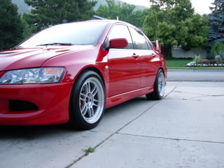 photo 1 Mitsubishi Lancer Evolution custom wheels Enkei RPF1 17x10.0, ET +18, tire size 255/40 R17. x ET