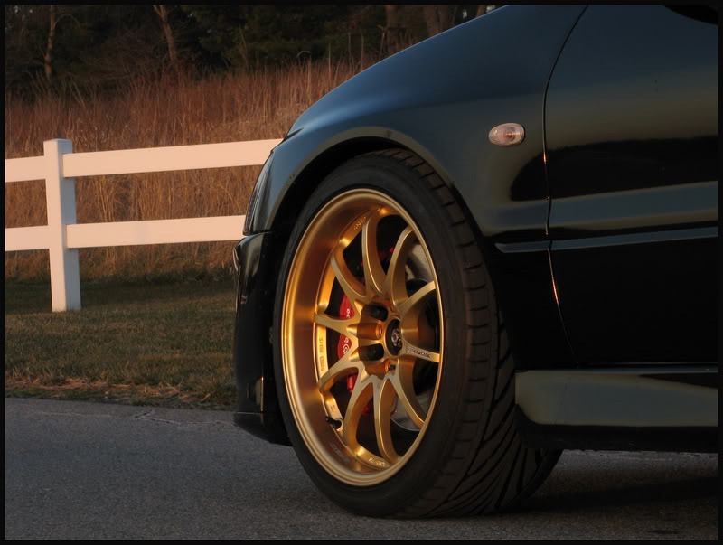 photo 1 Mitsubishi Lancer Evolution custom wheels Volk CE28N 18x9.5, ET +28, tire size 255/35 R18. x ET