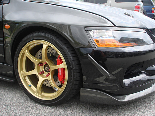 photo 1 Mitsubishi Lancer Evolution custom wheels Advan Racing  RGII 18x9.0, ET +22, tire size 255/35 R18. x ET 