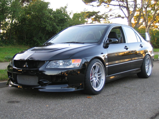 photo 1 Mitsubishi Lancer Evolution custom wheels Enkei RPF1 18x9.5, ET +15, tire size 245/40 R18. x ET