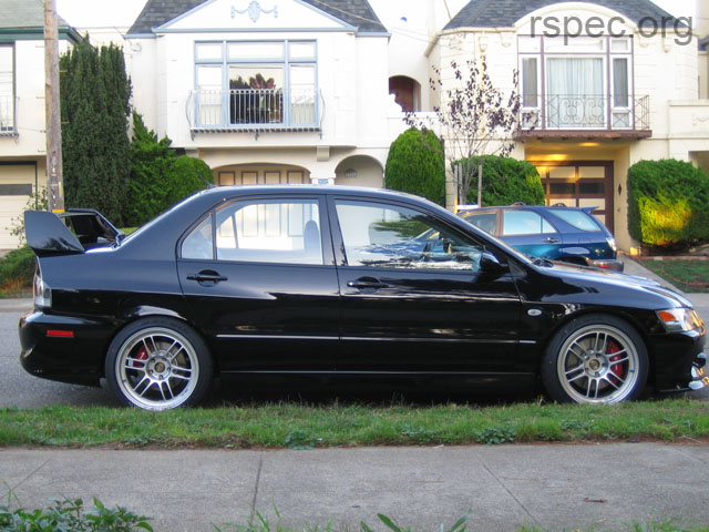 photo 4 Mitsubishi Lancer Evolution custom wheels Enkei RPF1 18x9.5, ET +15, tire size 245/40 R18. x ET