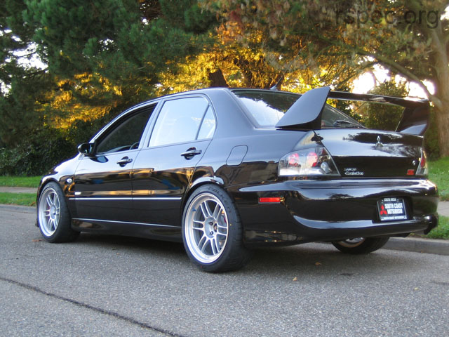 photo 5 Mitsubishi Lancer Evolution custom wheels Enkei RPF1 18x9.5, ET +15, tire size 245/40 R18. x ET