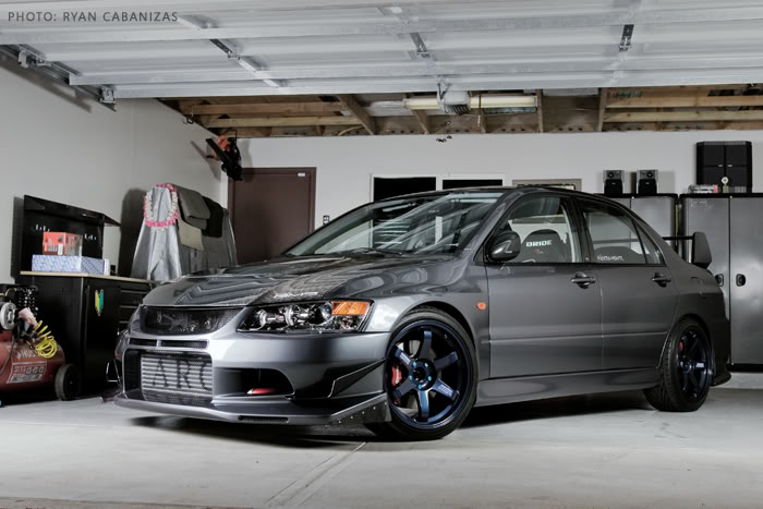 photo 1 Mitsubishi Lancer Evolution custom wheels Volk TE37 18x9.5, ET +22, tire size 235/40 R18. x ET
