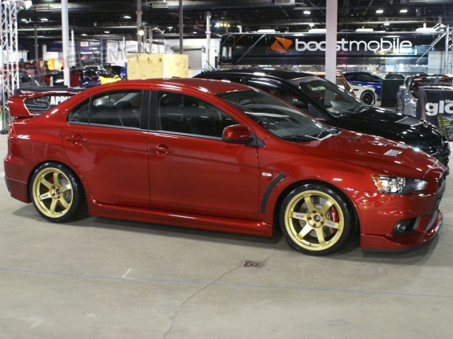 photo 1 Mitsubishi Lancer Evolution custom wheels Advan A048 18x10.5, ET +15, tire size X R18. x ET