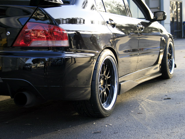 photo 6 Mitsubishi Lancer Evolution custom wheels WORK VS-TX 18x9.5, ET +15, tire size X R18. 18x9.5 ET+26 