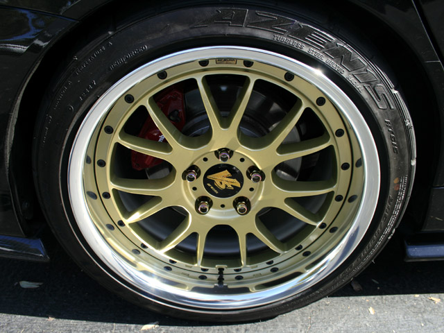 photo 1 Mitsubishi Lancer Evolution custom wheels WORK VS-TX 18x9.5, ET +15, tire size X R18. 18x9.5 ET+26 
