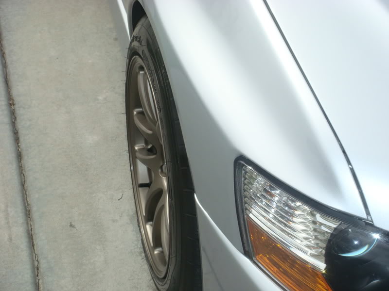 photo 1 Mitsubishi Lancer Evolution custom wheels Work Emotion CR-Kai 17x9.0, ET +17, tire size 245/45 R17. 17x9.0 ET+28