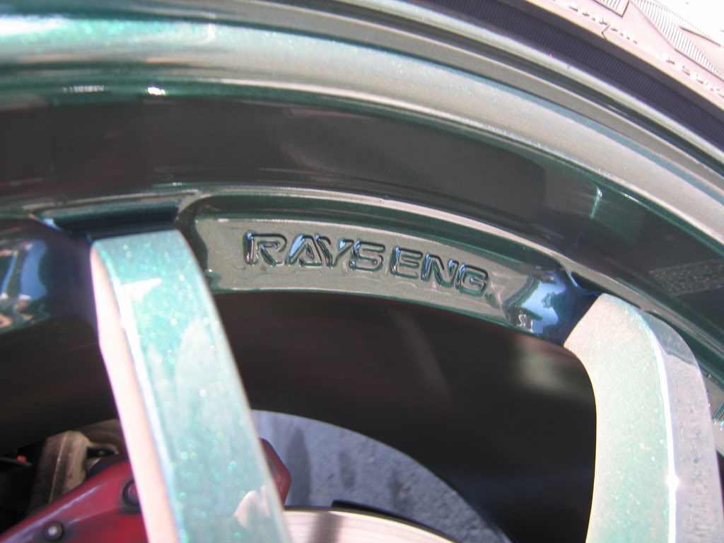 photo 4 Mitsubishi Lancer Evolution custom wheels Rays CE28 17x9.0, ET +22, tire size X R17. 17x9.0 ET+35