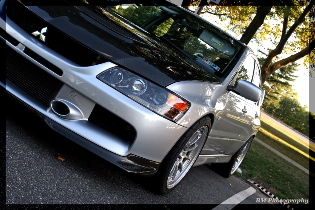 photo 2 Mitsubishi Lancer Evolution custom wheels Enkei Nt03+M 18x9.5, ET +27, tire size 265/35 R18. x ET