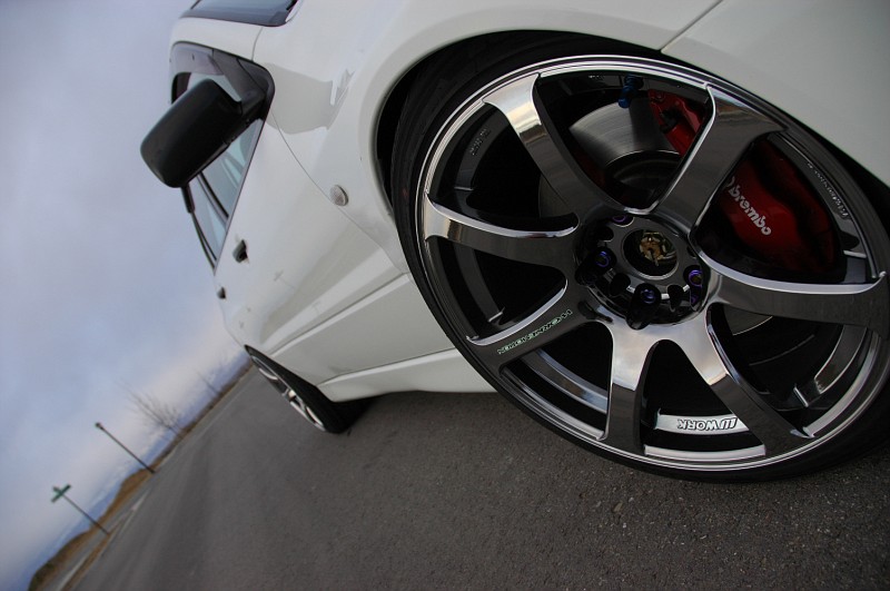 photo 1 Mitsubishi Lancer Evolution custom wheels Work XT7 18x9.5, ET +12, tire size X R18. x ET