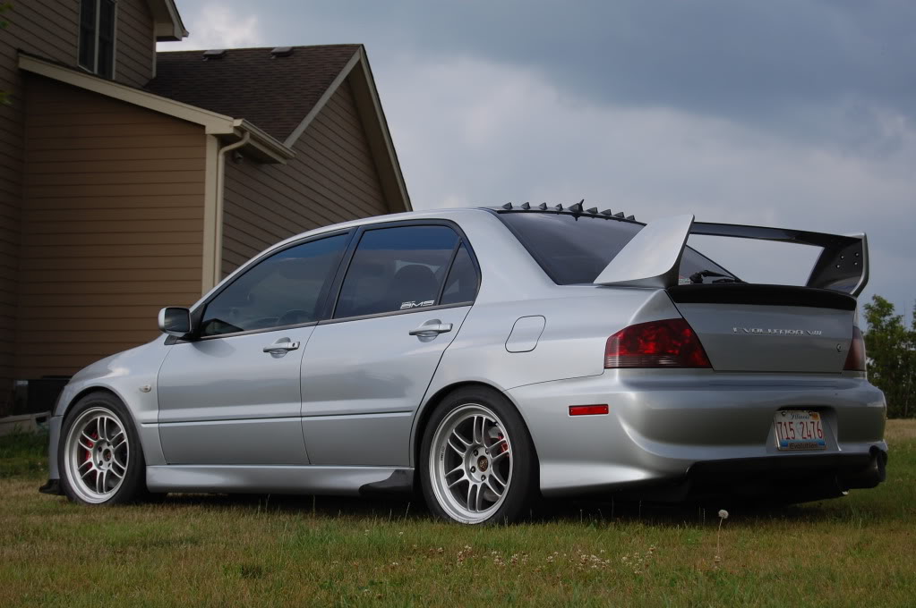 photo 1 Mitsubishi Lancer Evolution custom wheels Enkei RPF1 17x9.5, ET +38, tire size 245/45 R17. x ET