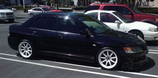 photo 1 Mitsubishi Lancer Evolution custom wheels   18x9.5, ET +12, tire size 245/40 R18. x ET