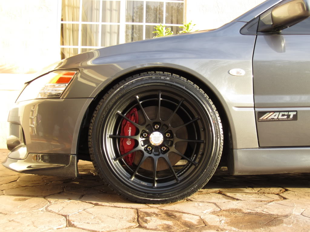 photo 1 Mitsubishi Lancer Evolution custom wheels Enkei  NT03+M 18x9.5, ET +27, tire size 255/35 R18. x ET