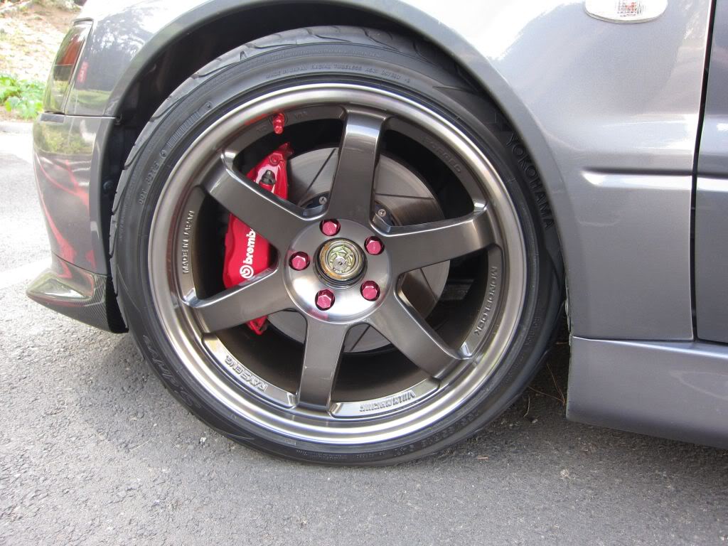 photo 1 Mitsubishi Lancer Evolution custom wheels Volk TE37S 18x9.5, ET +22, tire size 255/35 R18. x ET