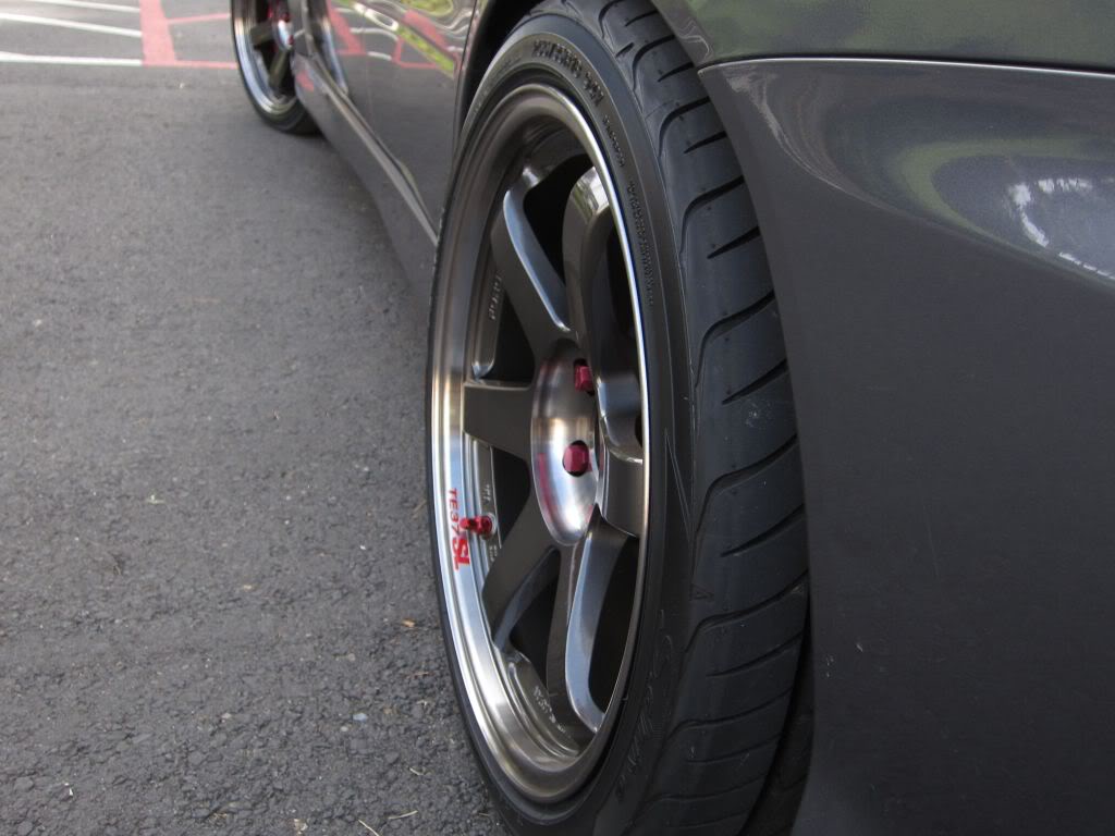 photo 2 Mitsubishi Lancer Evolution custom wheels Volk TE37S 18x9.5, ET +22, tire size 255/35 R18. x ET