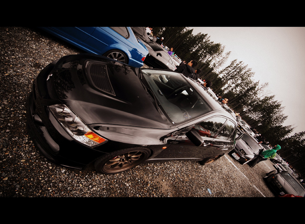 photo 3 Mitsubishi Lancer Evolution custom wheels Volk CE28N 18x9.5, ET +28, tire size 255/35 R18. x ET