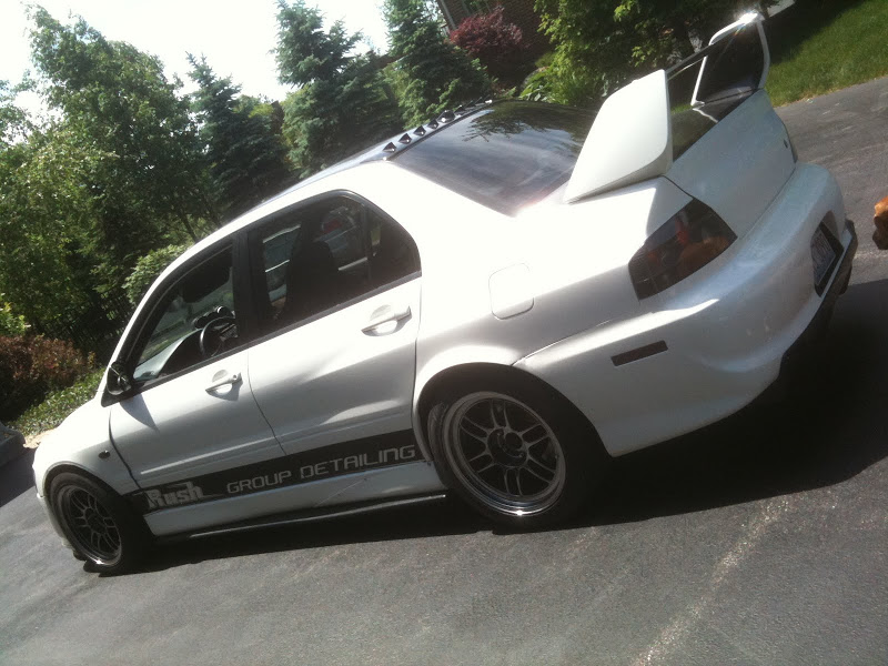 photo 2 Mitsubishi Lancer Evolution custom wheels Enkei RPF1 17x10.0, ET +18, tire size 255/40 R17. x ET